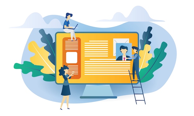 Business concept recruitment flat illustration