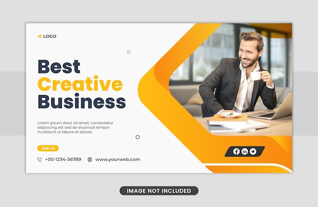 Business concept web banner design
