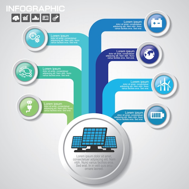 Vector business concept with 7 options parts steps or processes can be used for workflow layout diagram number options web design