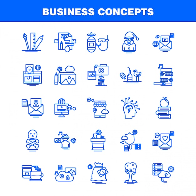 Business concepts icon set