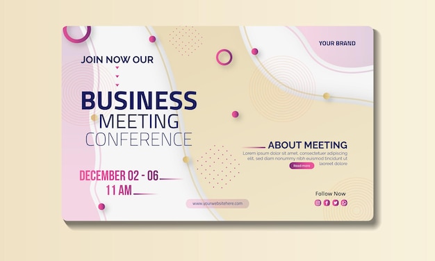 Business conference banner design template