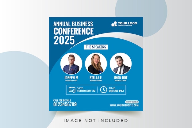 Business conference banner design template