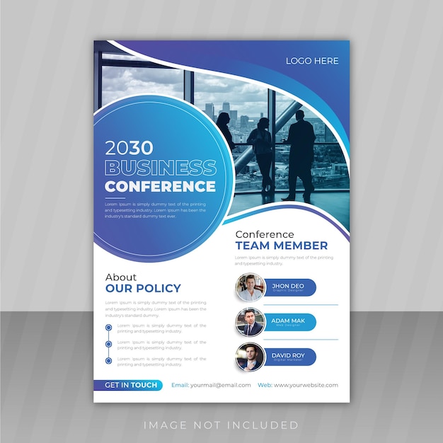 Business conference flyer design template