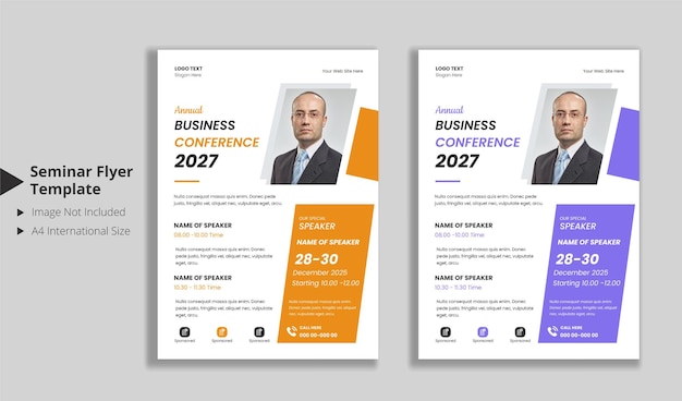 Business Conference flyer layout template design