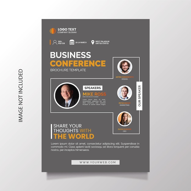 Vector business conference flyer layout