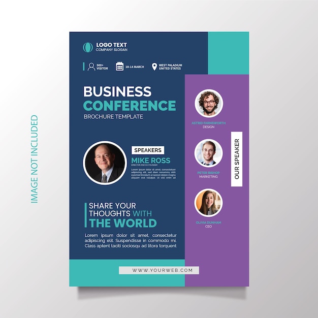 Vector business conference flyer layout