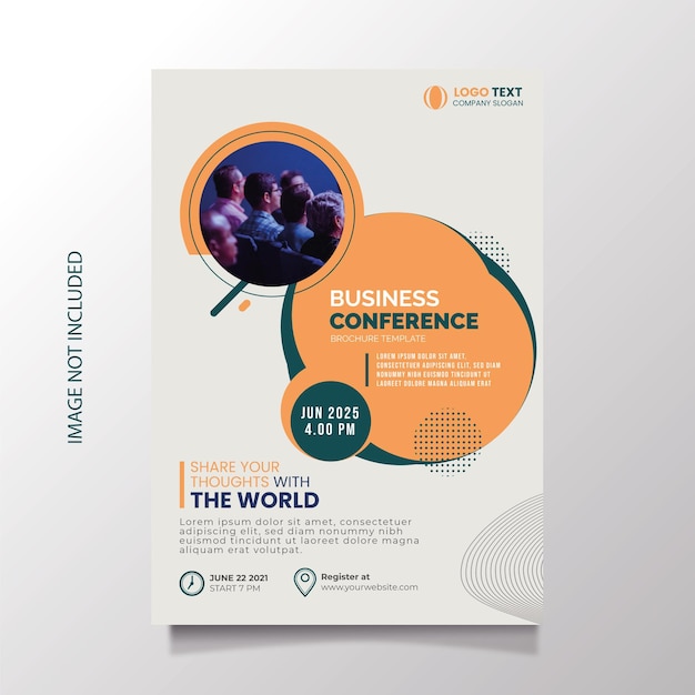 Vector business conference flyer layout