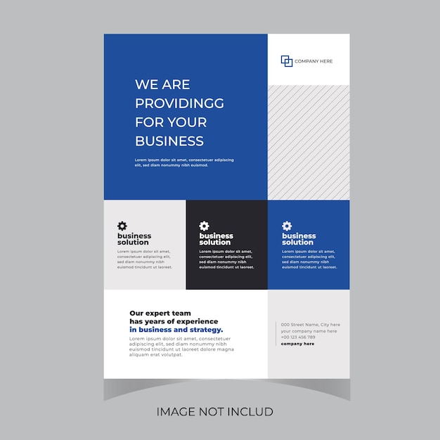 business conference flyer template or online live webinar and corporate business flyer leaflet