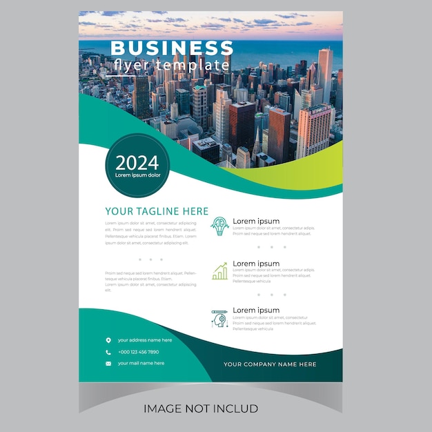 Business conference flyer template or online live webinar and corporate business flyer leaflet