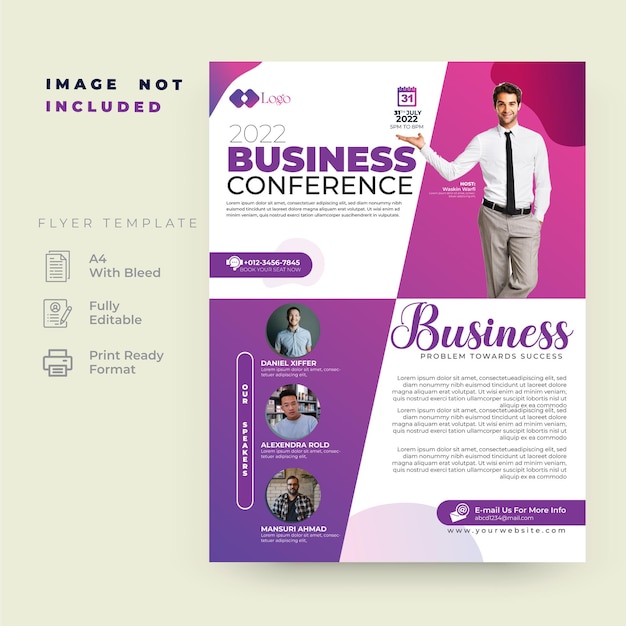 Business conference flyer template