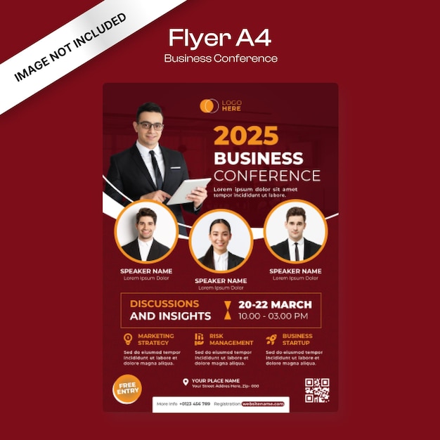 Business conference flyer template