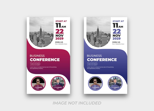 Business conference Instagram stories cover template