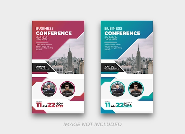 Business conference Instagram stories cover template