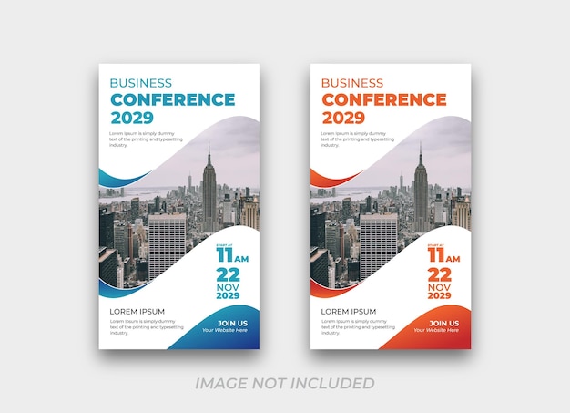 Business conference Instagram stories cover template