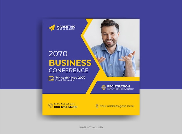 Business Conference Social Media Post Template