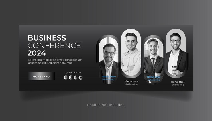Business conference social media or web banner template