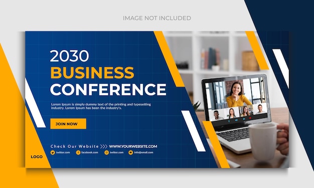 Business conference Web banner template