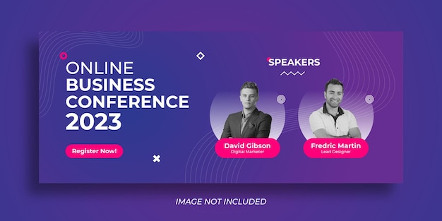 бизнес-конференция веб-баннер шаблон