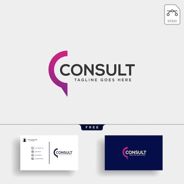 Vettore modello di logo di business consult