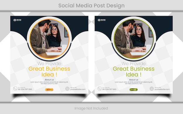 Vector business consultant bureau social media post design