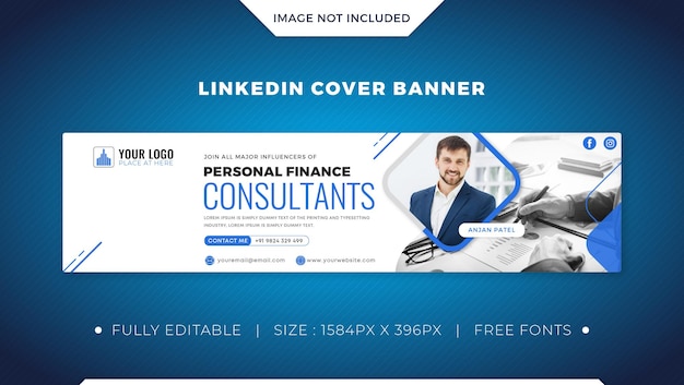 비즈니스 컨설턴트 기업 및 전문 소셜 미디어 Linkedin 표지 배너 템플릿