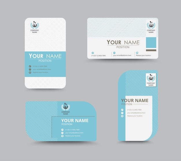 Vector business contact card