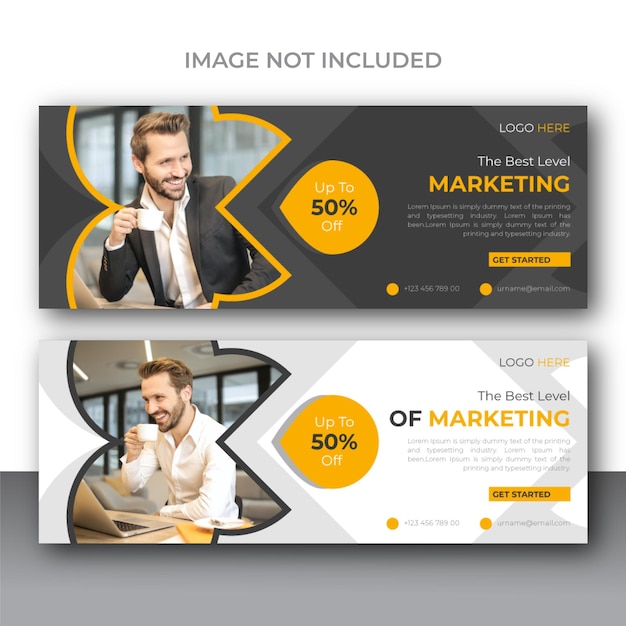 Vector business and corporat social media facebook cover design template