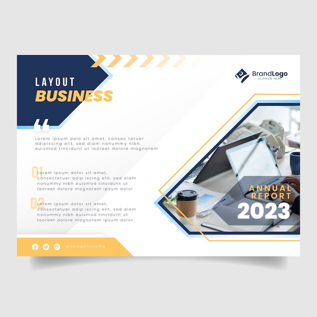 Vector business corporate annual report template