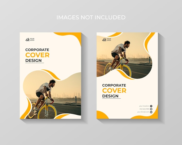 шаблон дизайна обложки бизнес-корпоративной книги в дизайне шаблона формата а4