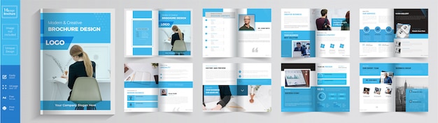 Vector business or corporate brochure template