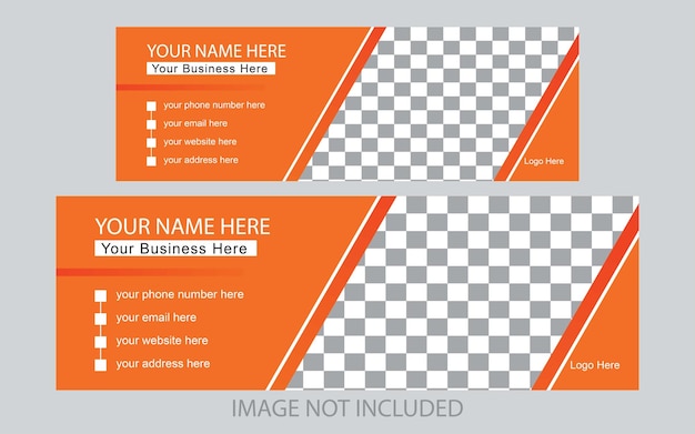 Vector business corporate company identity professionele ontwerpsjabloon voor e-mailhandtekening