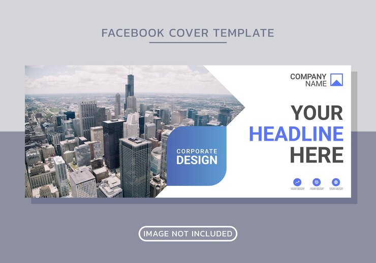 Вектор деловой корпоративный дизайн обложки facebook