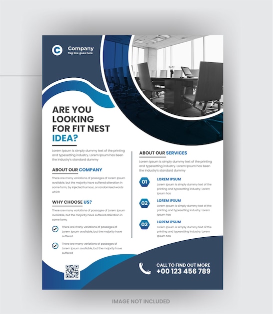 Business corporate flyer and brochure cover page design template