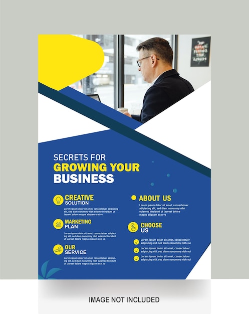 Vector business corporate flyer design cover banner poster background template