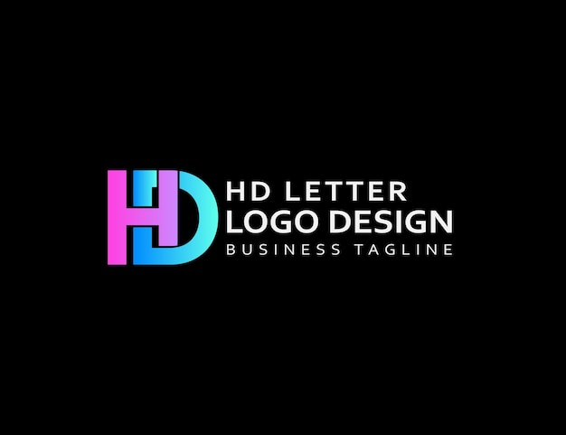 Business corporate h d letter logo design