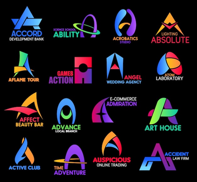 Vector business and corporate identity symbols