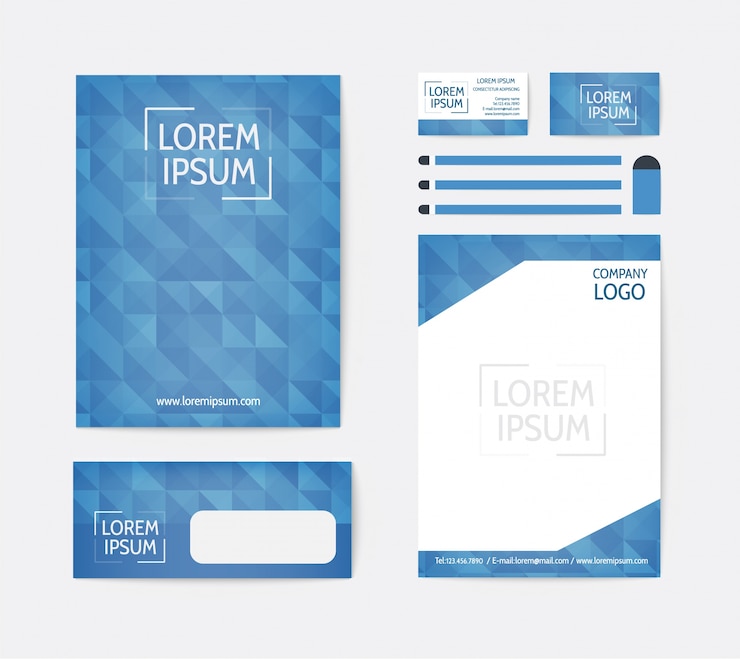 Vector business corporate identity template design