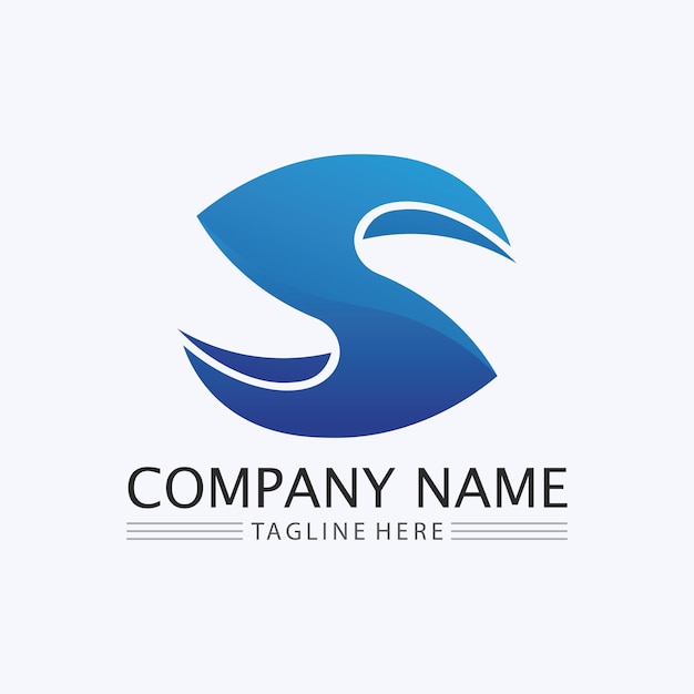비즈니스 기업 편지 S 로고 디자인 벡터