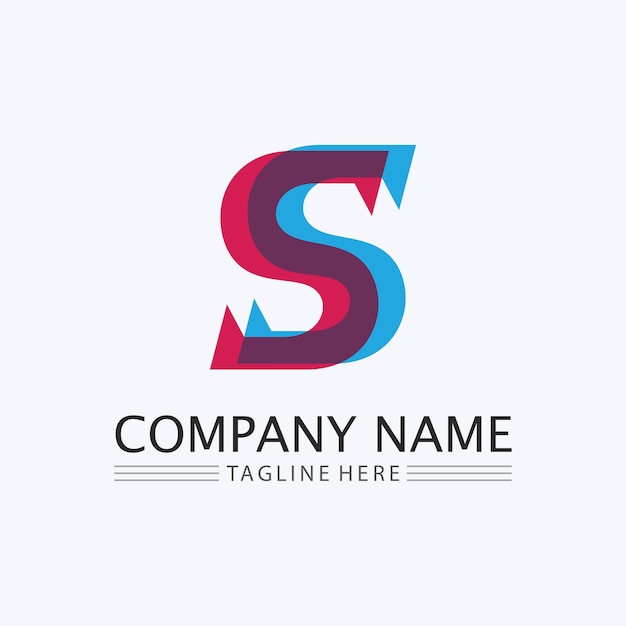 비즈니스 기업 글자 S 로고 디자인 터