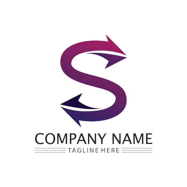 Бизнес-корпоративный символ S логотип дизайн вектор