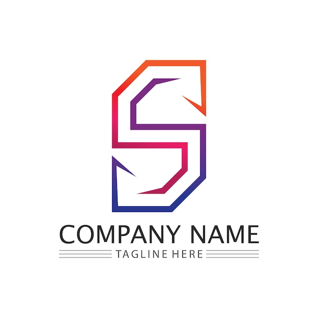 Vector business corporate letter s logo ontwerp vector