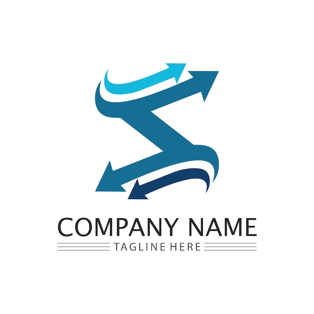 Business corporate letter s logo ontwerp vector