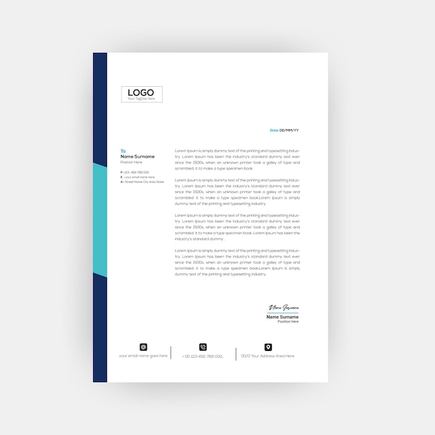 Business corporate Letterhead Template Design