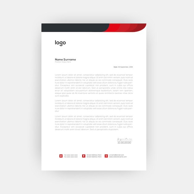 Business corporate Letterhead Template Design