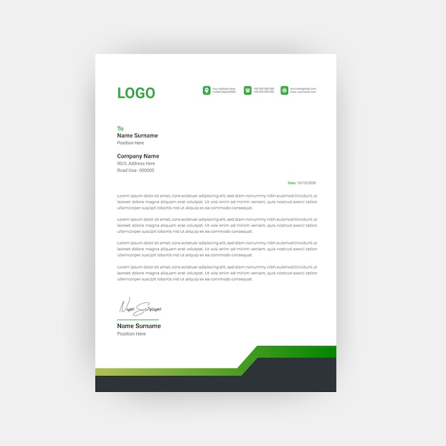 Business corporate Letterhead Template Design