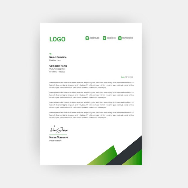 Business corporate Letterhead Template Design