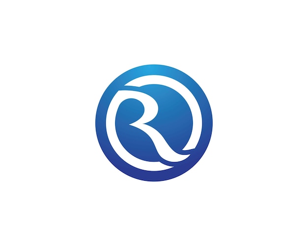 ビジネス企業 R 文字ロゴ