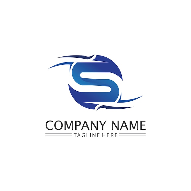 ビジネス企業の S 文字ロゴ