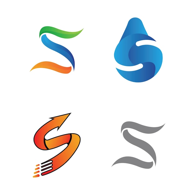 ビジネス企業の s 文字ロゴ