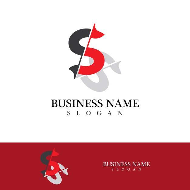 ビジネス企業の s 文字ロゴ